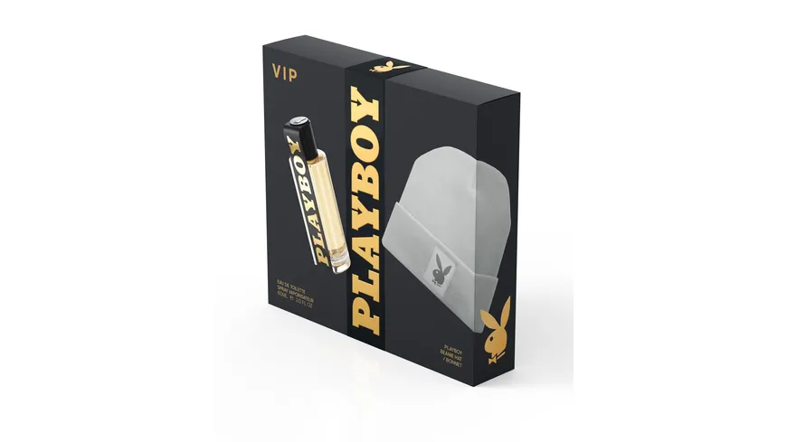 PLAYBOY VIP Eau de Toilette + Beanie Mütze Geschenkpackung