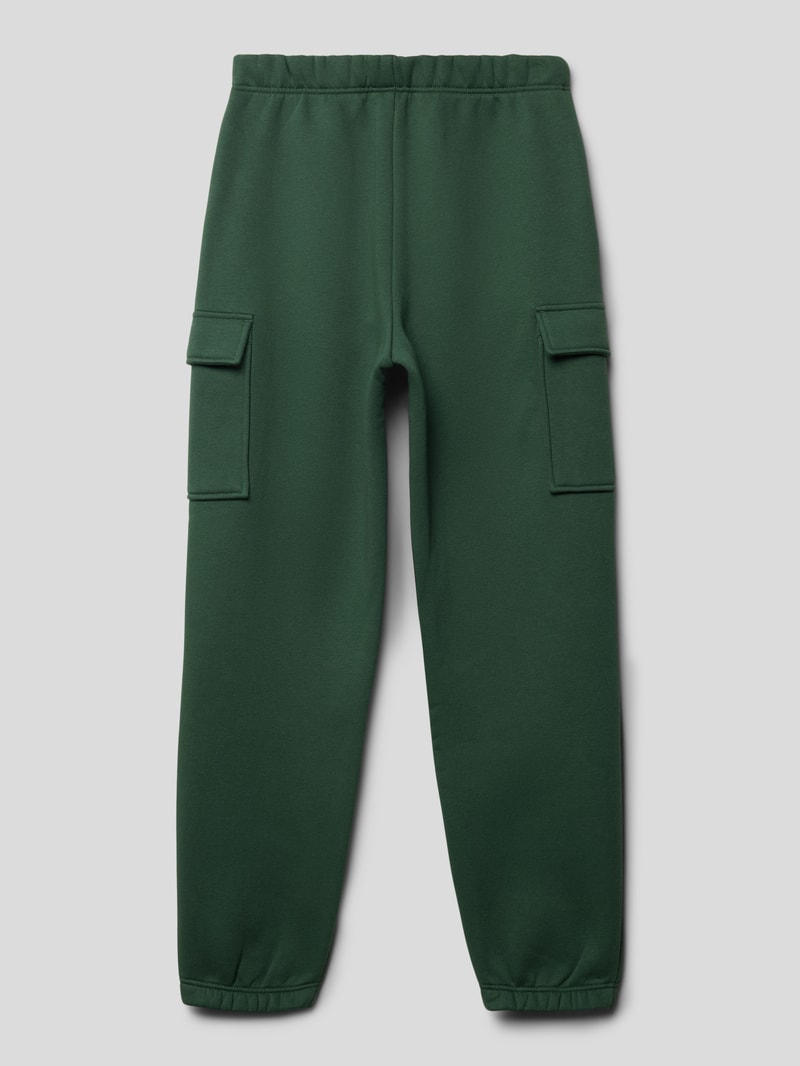 Sweatpants mit Logo-Stitching in dunkelgrün