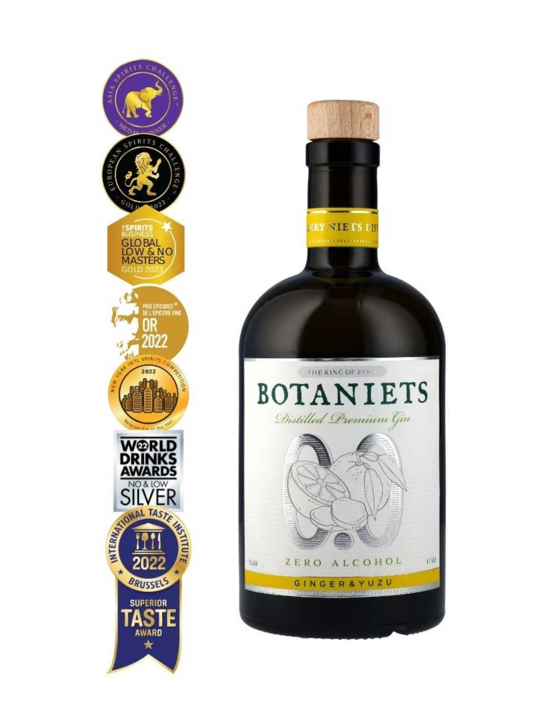 Botaniets : Ginger-Yuzu Gin 0.0% - Gueule de joie 0° |  50 cl
