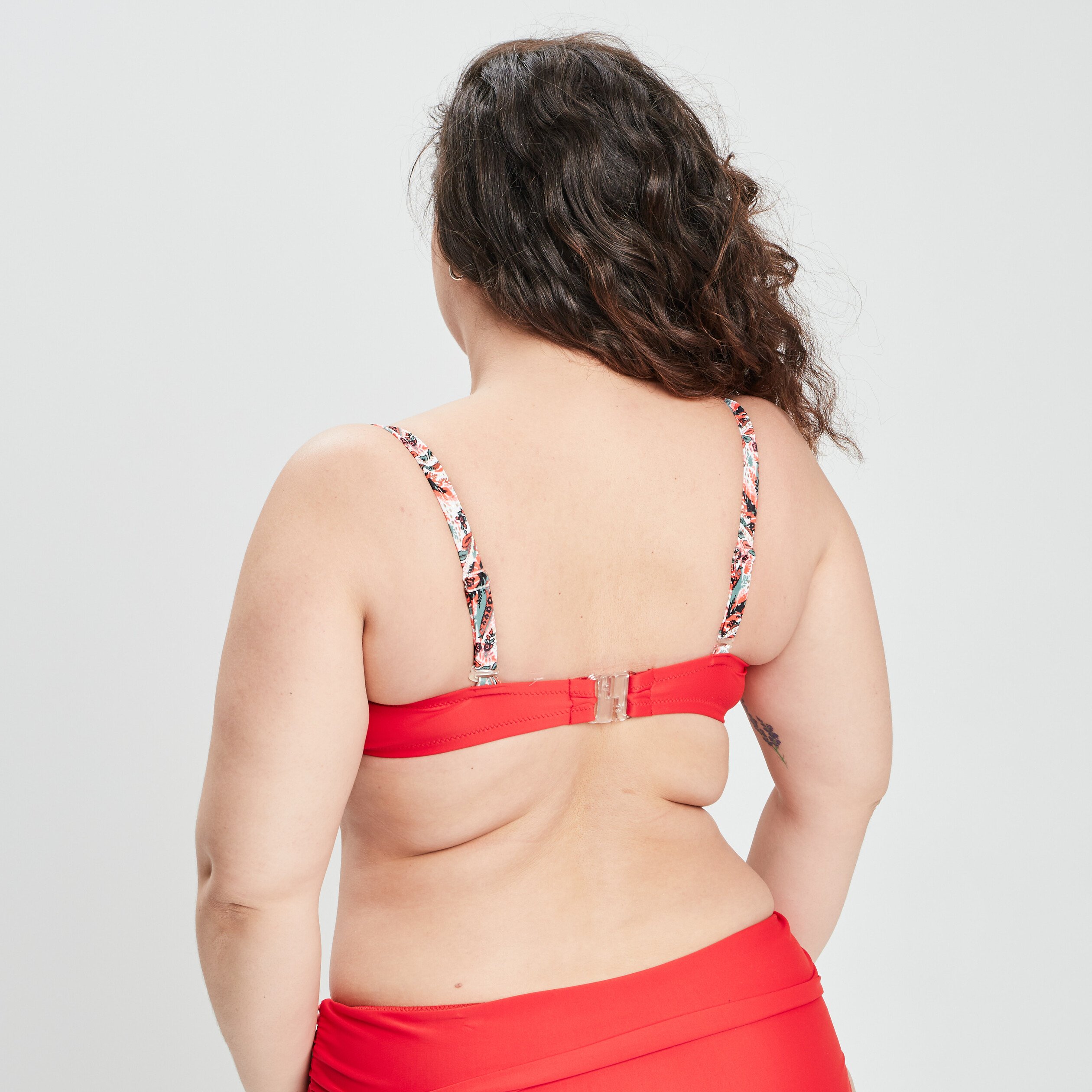 Haut de maillot de bain rouge femme grande taille | La Halle