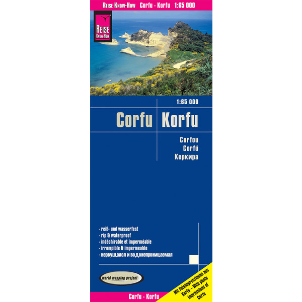 REISE KNOW-HOW LANDKARTE KORFU / CORFU 1:65.000 - Straßenkarte