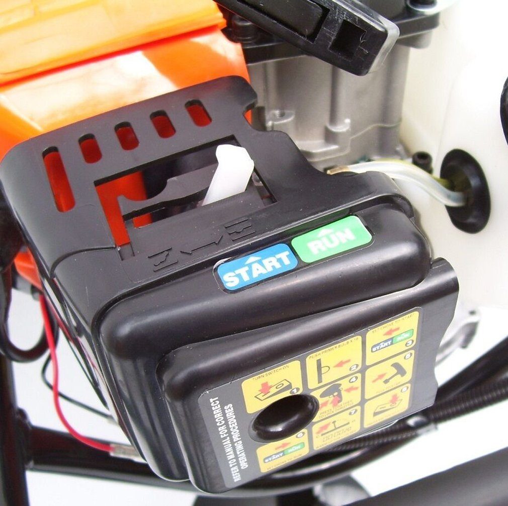 Apex Erdbohrer Erdbohrer 52ccm Erdbohrgerät 55164 mit 2 Erdlochbohrer + Verlängerung