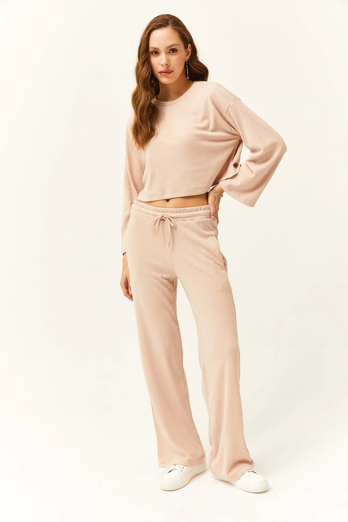 Olalook  Zweiteiler - Beige - Regular Fit