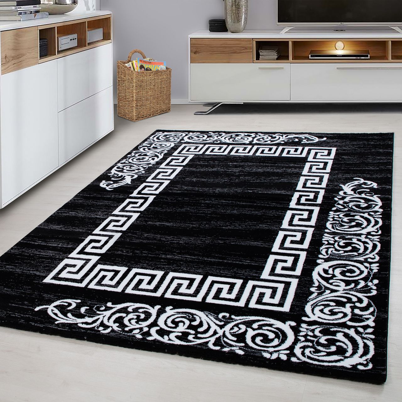 Ayyildiz Teppich, MIAMI 6620, BLACK, 120 x 170 cm