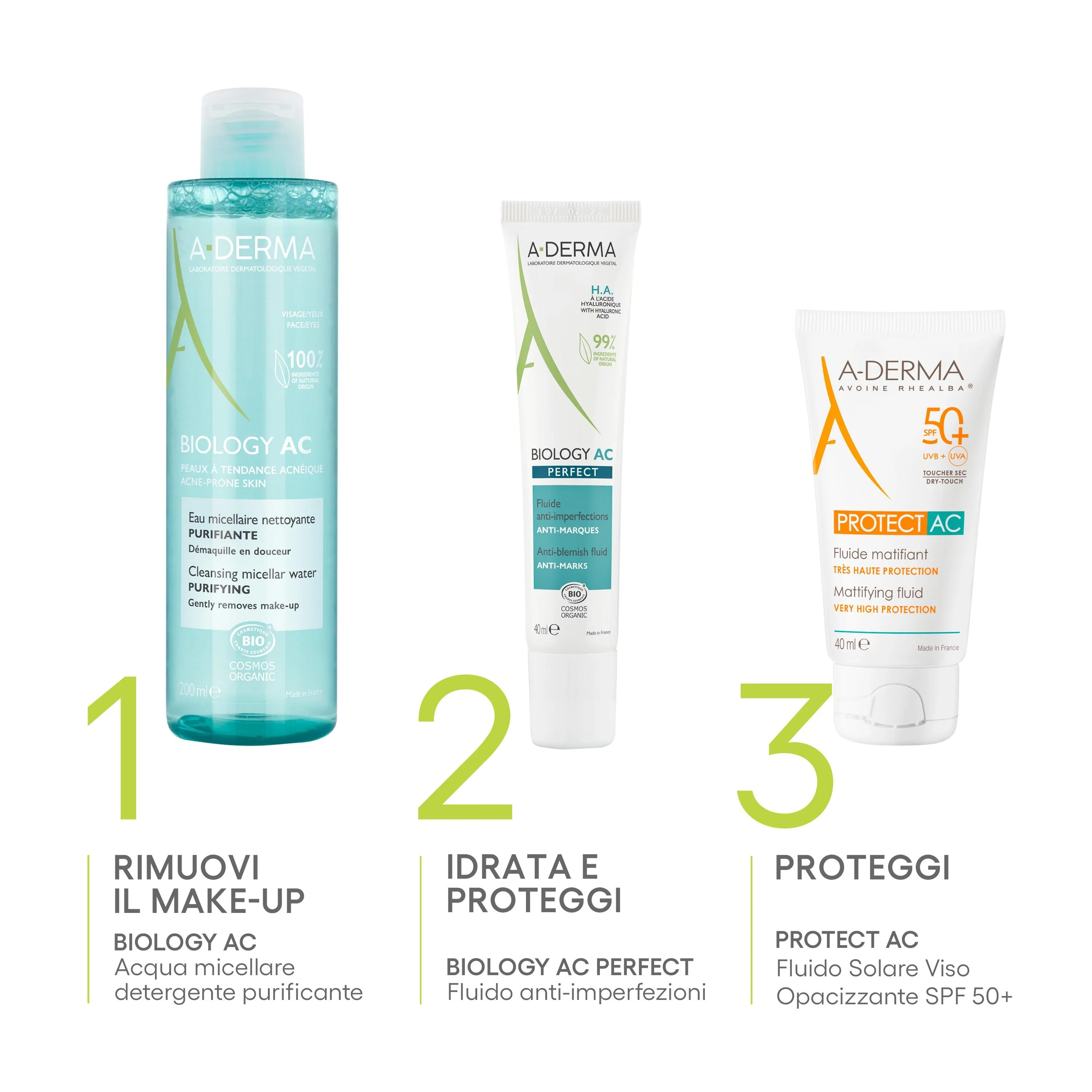 Biology AC Acqua Micellare Detergente Struccante - Acqua detergente viso