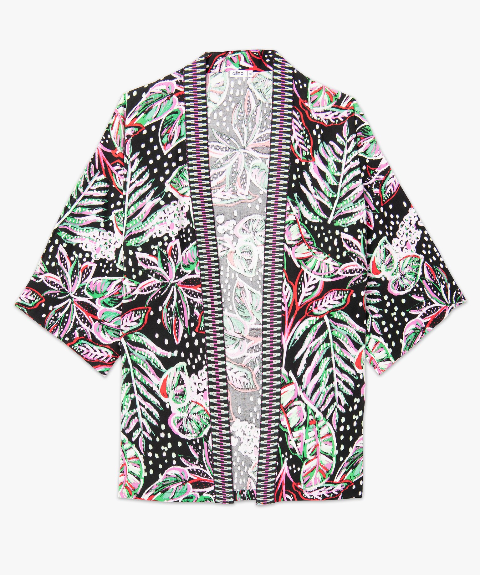 Veste femme fluide faon kimono à motifs exotiques imprime | GEMO