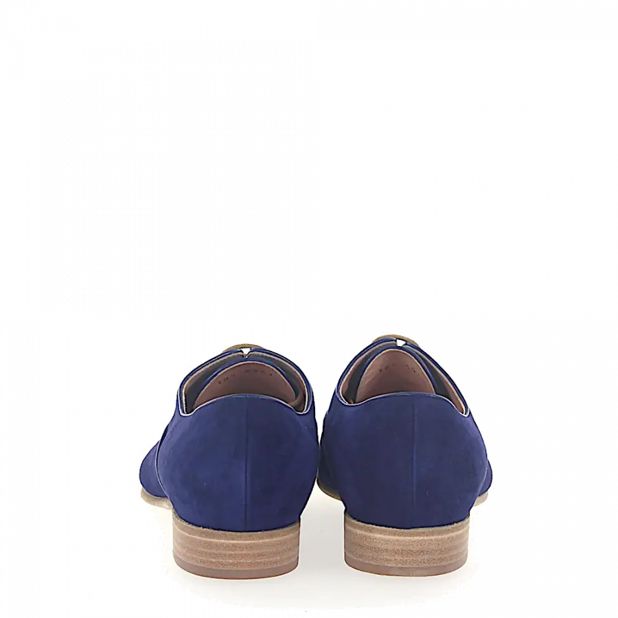 Unützer - Schnürer Veloursleder blau - blau