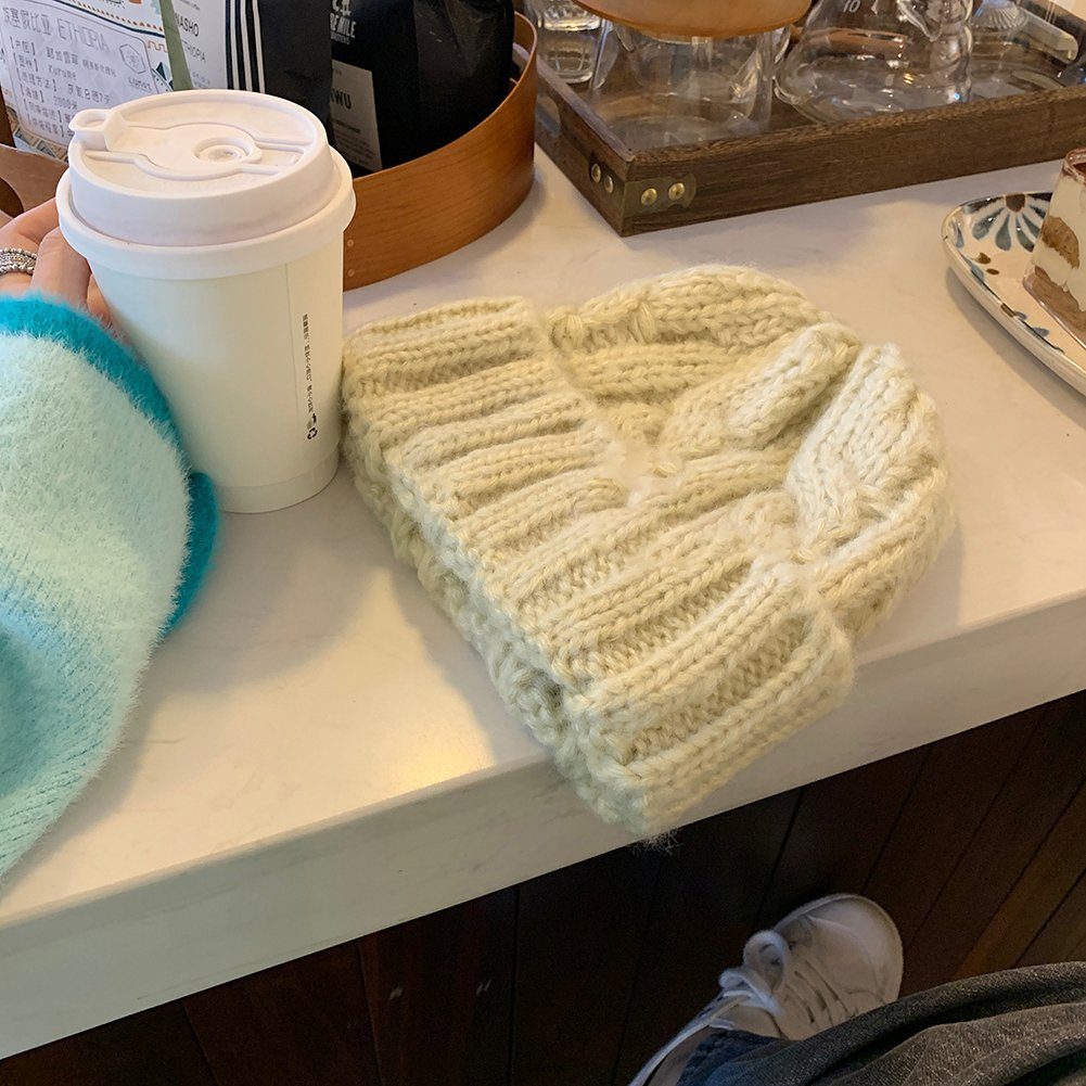 Blusmart Fischerhut Damen Winter-Strickmütze, Bequem, Wärmend, Ohrenschutz, Beanie