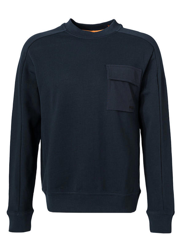 BOSS Orange, Sweatshirt, Baumwolle, navy