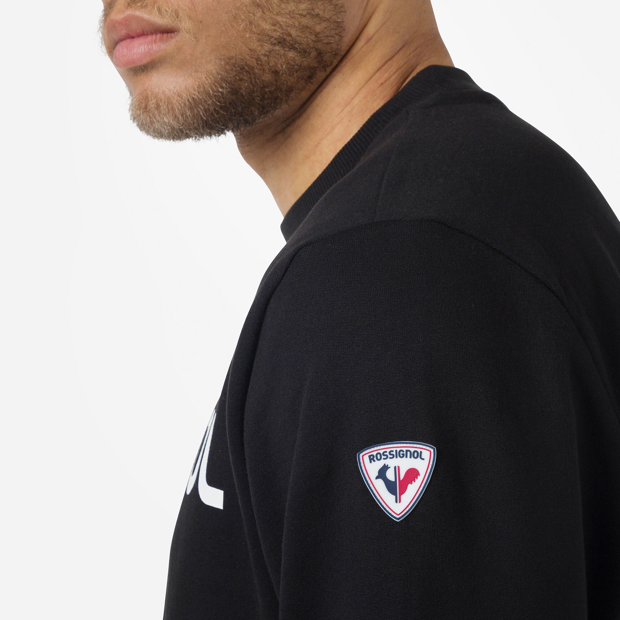 Sweat en coton à col rond Logo Homme