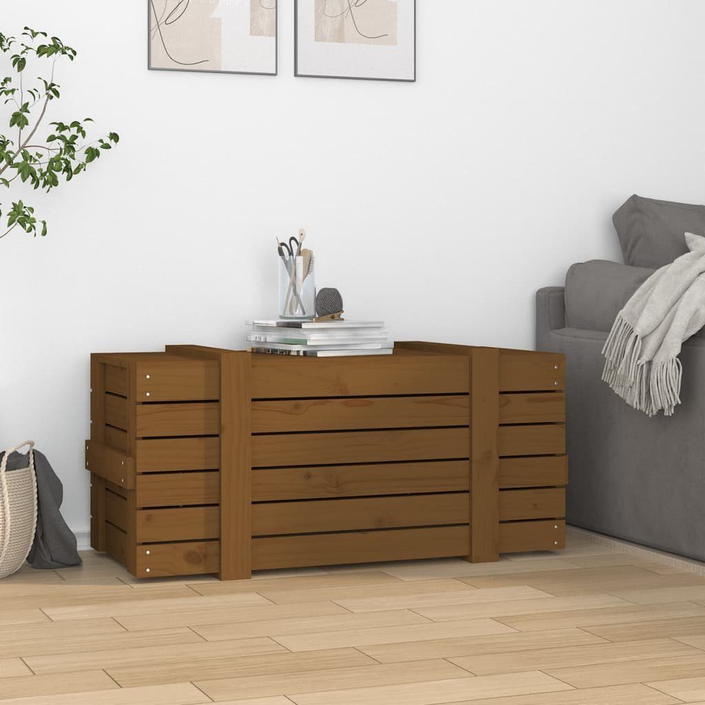 vidaXL Aufbewahrungsbox Truhe Honigbraun 91x40,5x42 cm Massivholz Kiefer (1 St)
