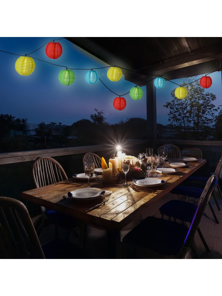 MARELIDA LED Solar Lichterkette Lampions L: 4,5m in bunt günstig kaufen onesize