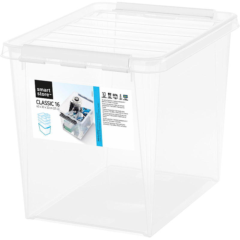 Smartstore Oppbevaringsboks SmartStore™ m/lokk 25 liter Home L40 x B30 x H32 cm