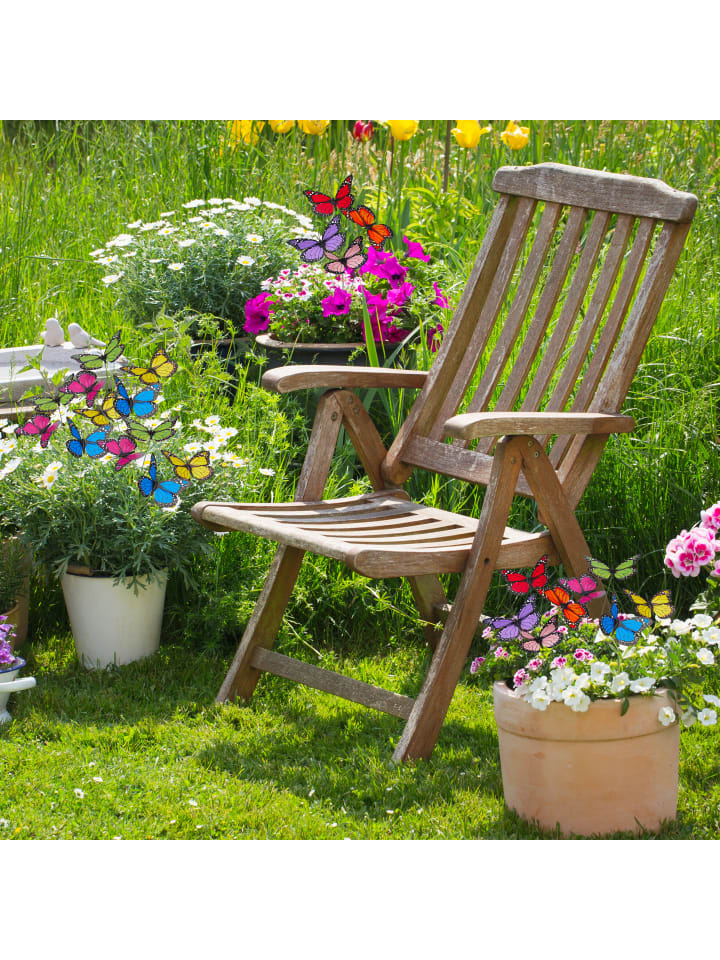 relaxdays 72x Gartendeko Schmetterling in Bunt günstig kaufen onesize