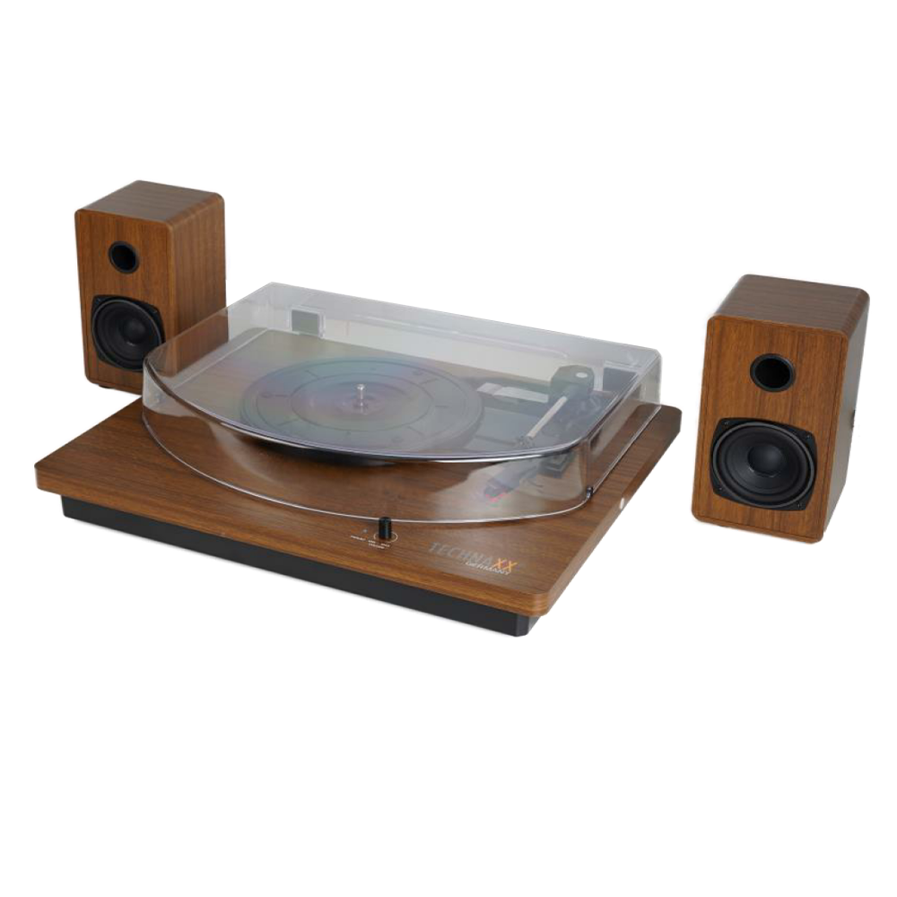 Technaxx Bluethooth®-Plattenspieler mit externen Lautsprechern TX-188