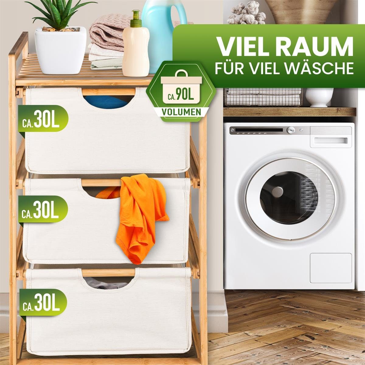 HEIMWERT Wäschekorb Wäschesammler Wäschekorb Wäschesortierer