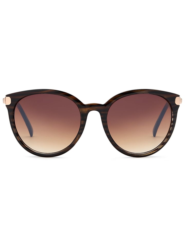 styleBREAKER Cateye Sonnenbrille in Demi Braun-Gold / Braun Verlauf günstig kaufen onesize