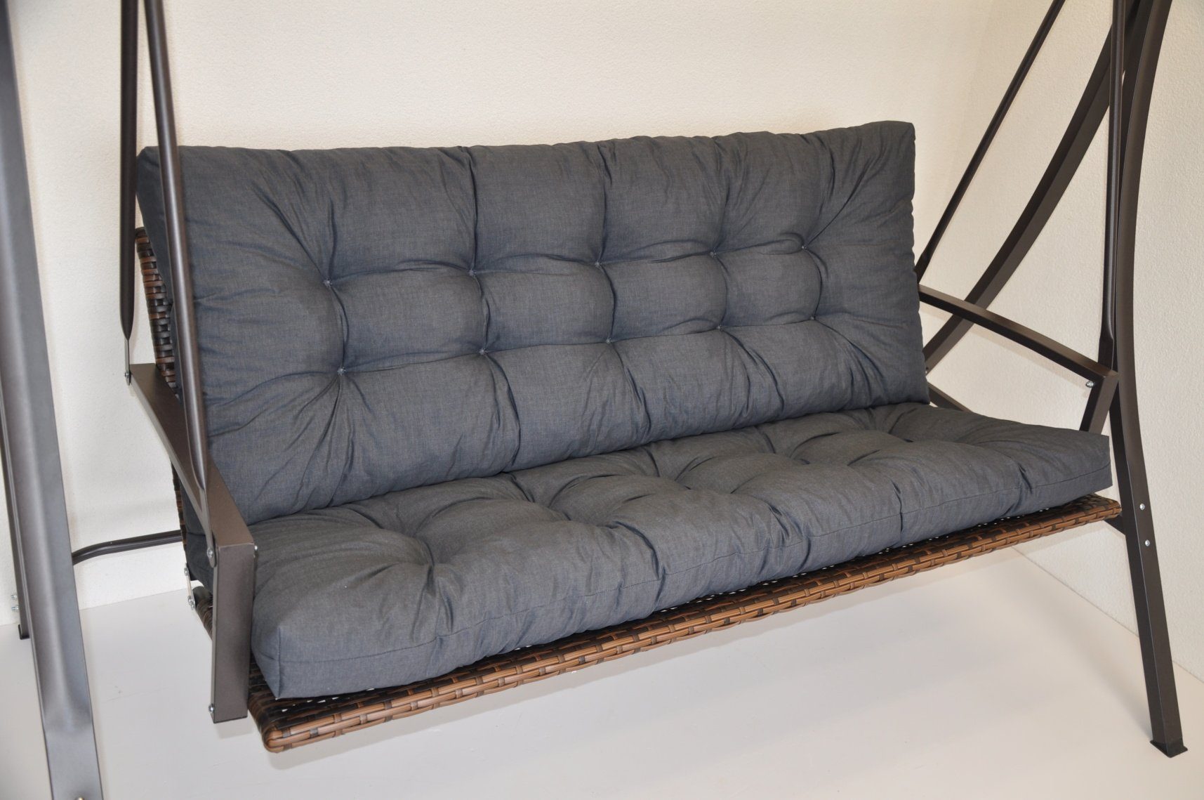 Rattani Sitzkissen Polster Kissen für Hollywoodschaukel 5 Größen anthrazit