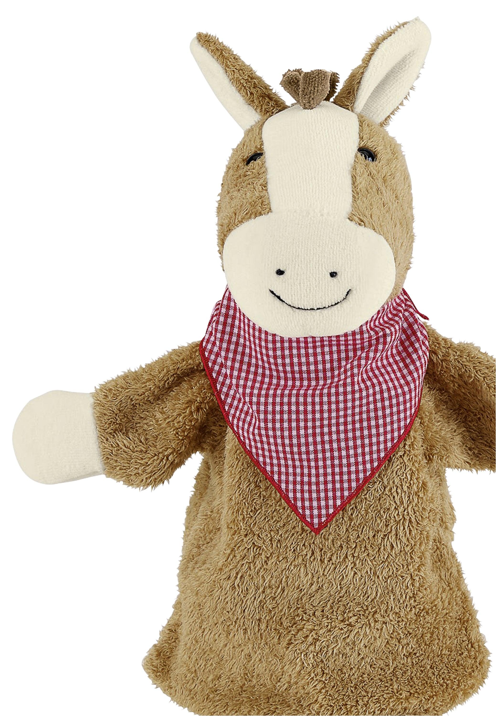 Handpuppe Pferd braun, 31 cm fürs Kasperletheater