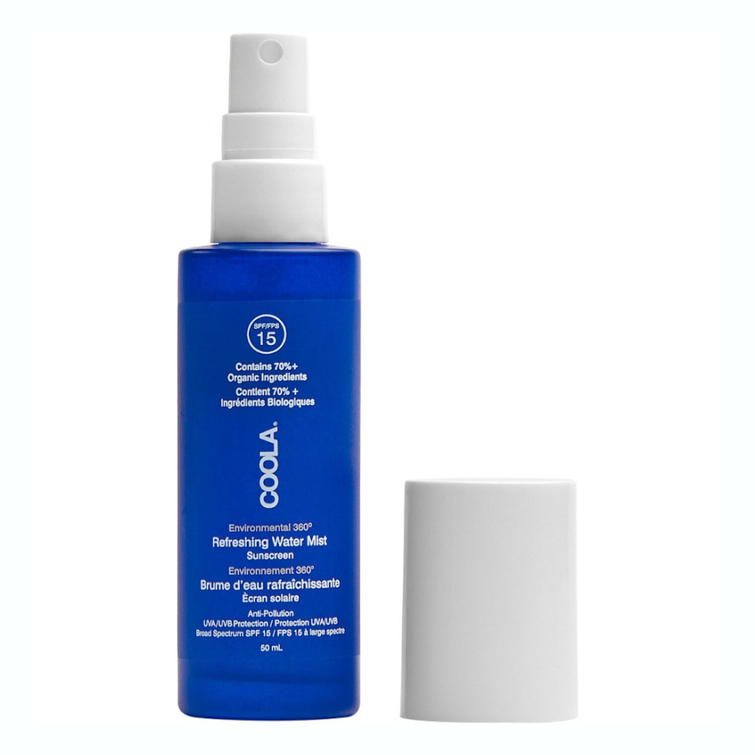 Coola Brume d'Eau Rafraîchissante SPF15 Ecran Solaire Anti-Pollution 50 ml