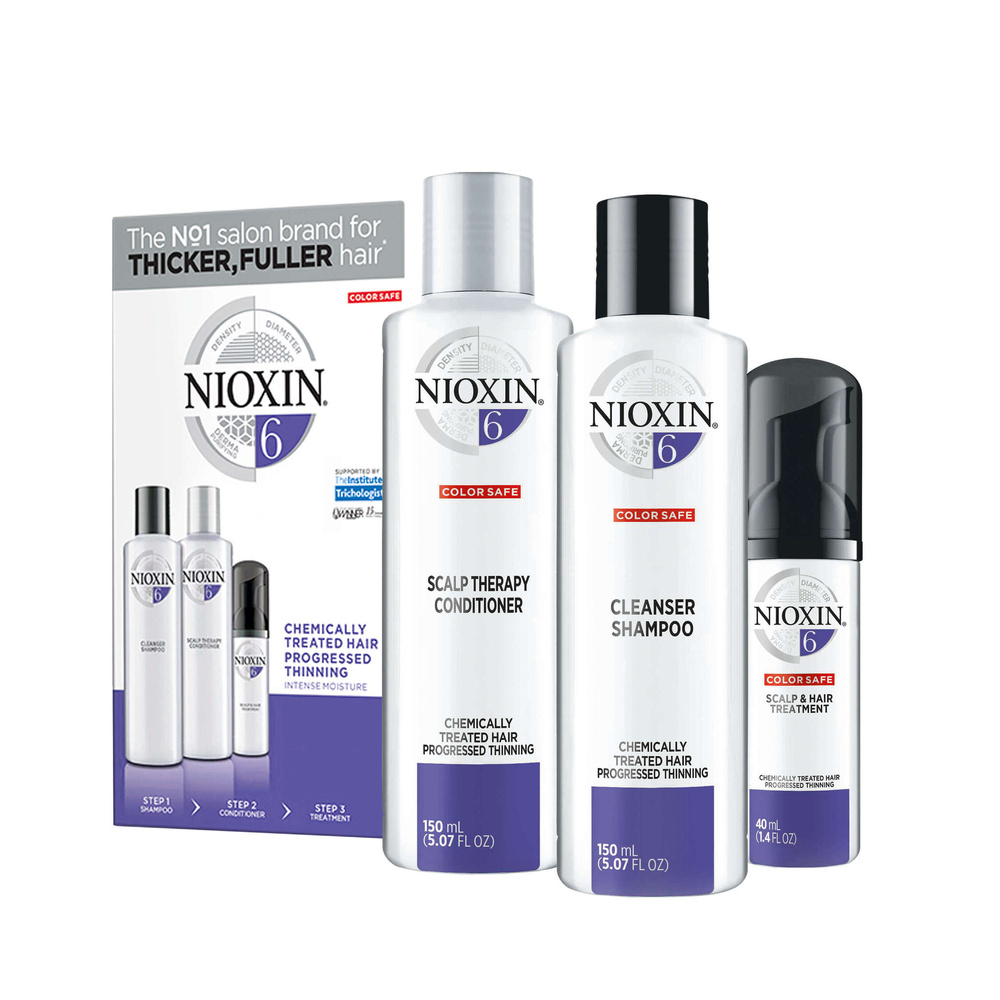 Nioxin NIOXIN Trial Kit System 6 Soin épaississant complet pour cheveux très fins et traités chimiquement