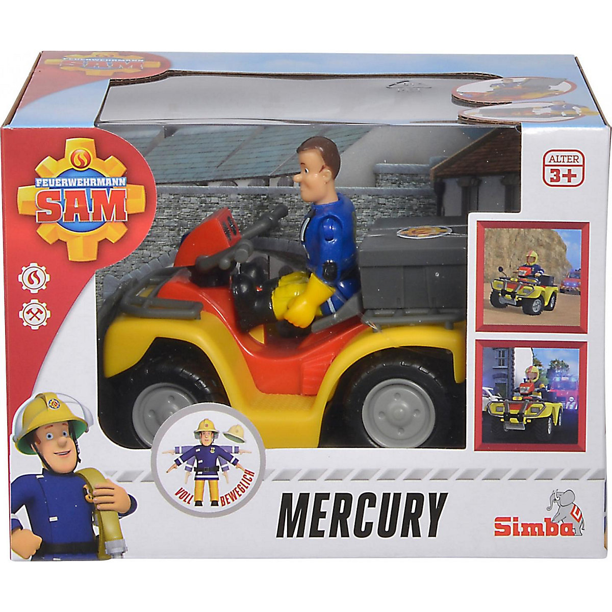 Feuerwehrmann Sam Mercury-Quad mit Figur