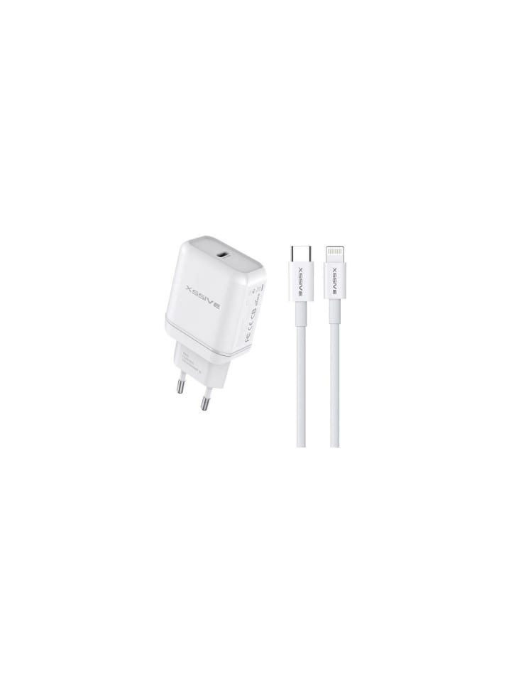 COFI 1453 Schnelladegerät 20W Ladegerät und USB Kabel Type-C zu iOS Geräte 3A in Weiß günstig kaufen onesize
