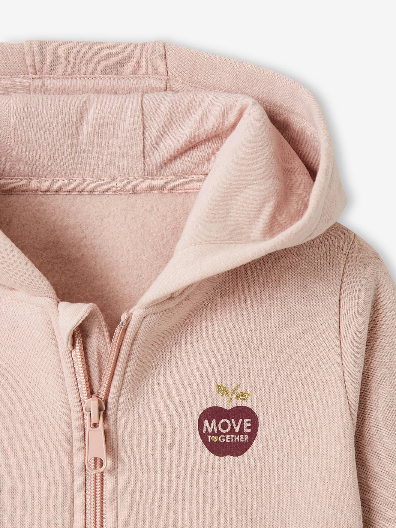 Vertbaudet Mädchen Kapuzensweatjacke, Sport BASIC Oeko-Tex - rosa