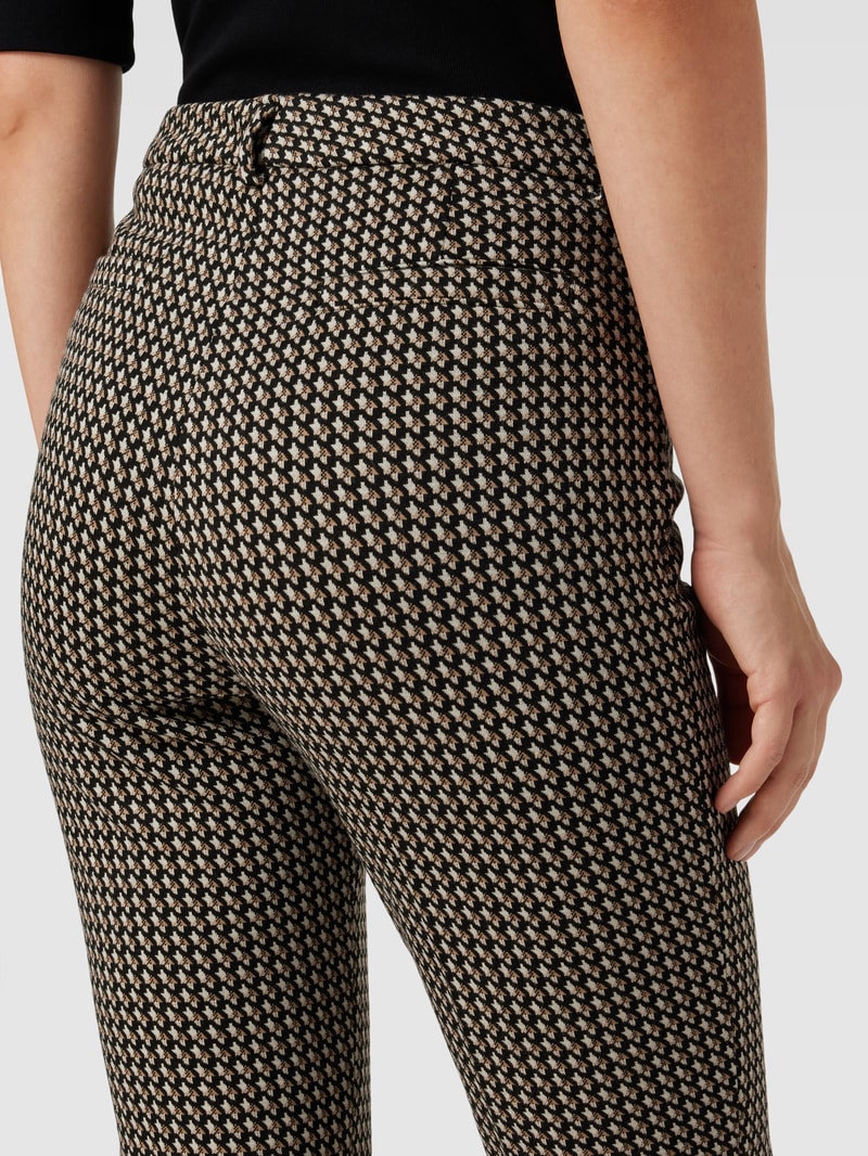Hose mit Allover-Muster in schwarz