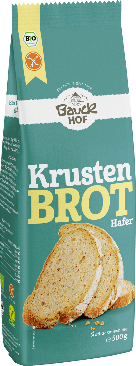 Backmischung Krustenbrot Hafer, glutenfrei, 500 g