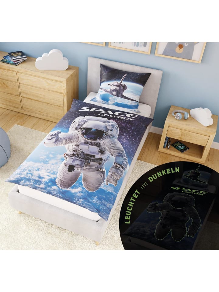 Carpe Sonno Kinder-Bettwäsche Jungen Astronaut in Mehrfarbig günstig kaufen 135 x 200   80 x 80 cm