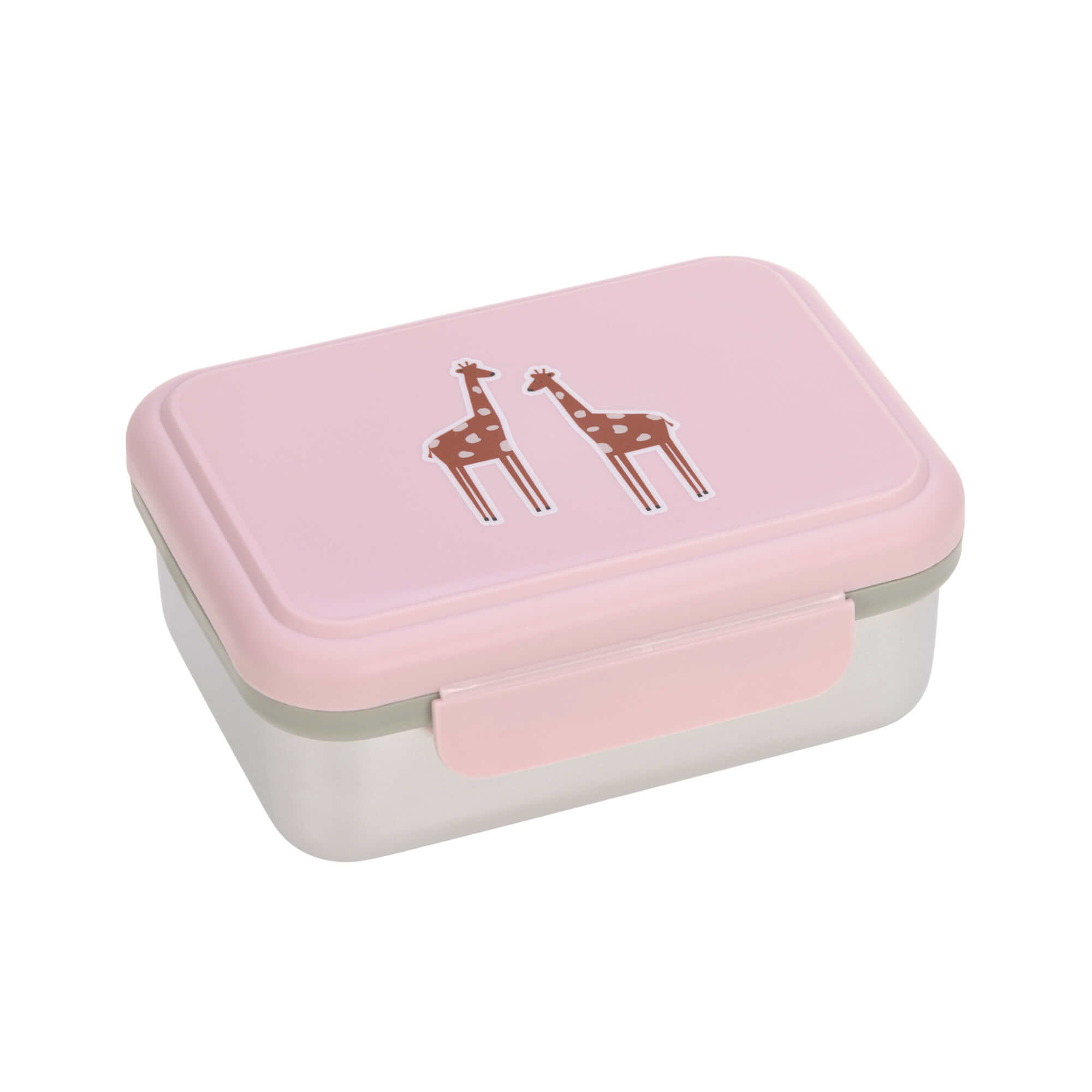 Brotdose Kinder - Edelstahl Lunchbox, Safari Giraffe