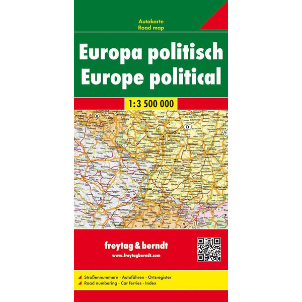 Europa politisch 1 : 3 500 000. Autokarte - Straßenkarte