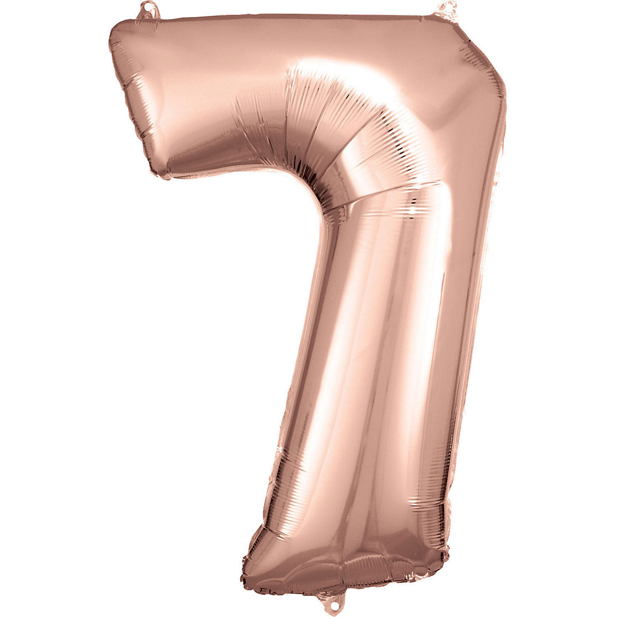 Super Shape Folienballon Rosé Gold, Zahlenballon 7, 58 x 88 cm