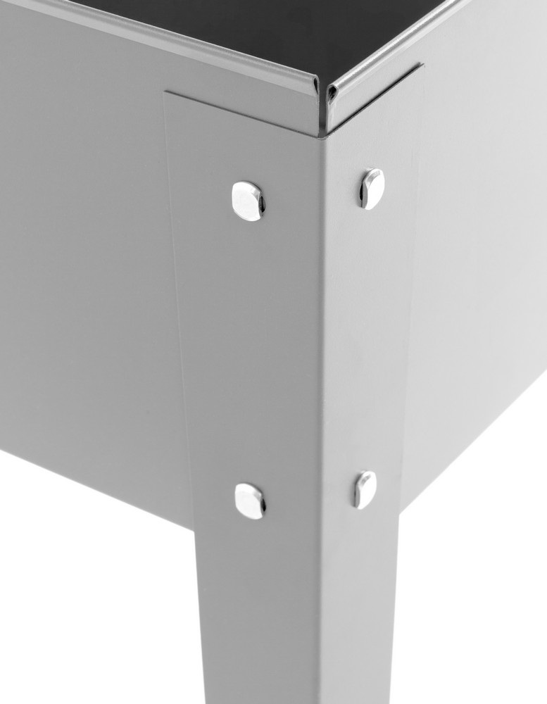 Powertec Garden Metall-Hochbeet, ca. 60 x 27 x 45 cm - Grau