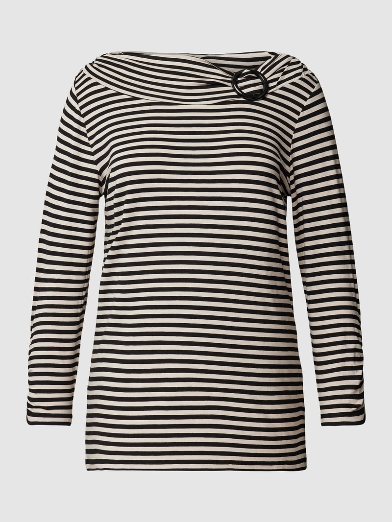Longsleeve mit 3/4-Arm in schwarz