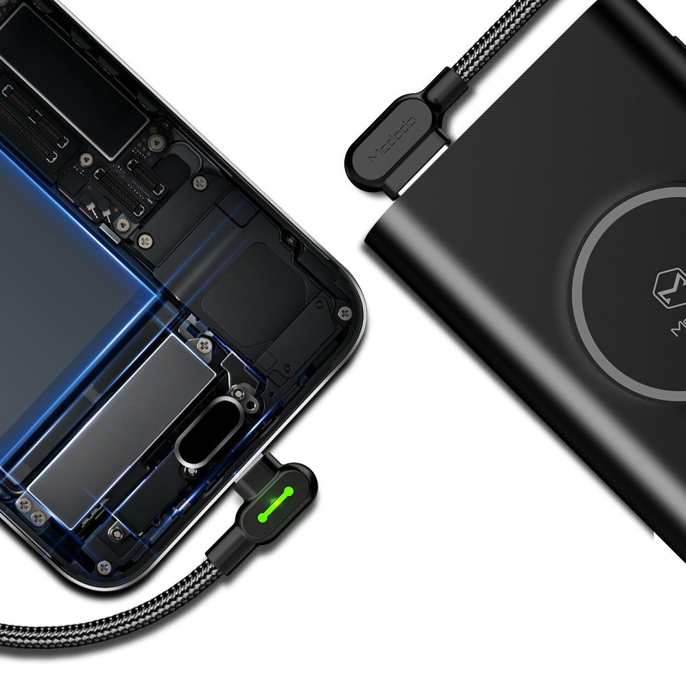 mcdodo 90 Grad Ladekabel Winkel Typ-C USB-C Kabel abgewinkelt USB-Kabel, Typ C (Eurostecker), USB-C (50 cm), Winkelstecker