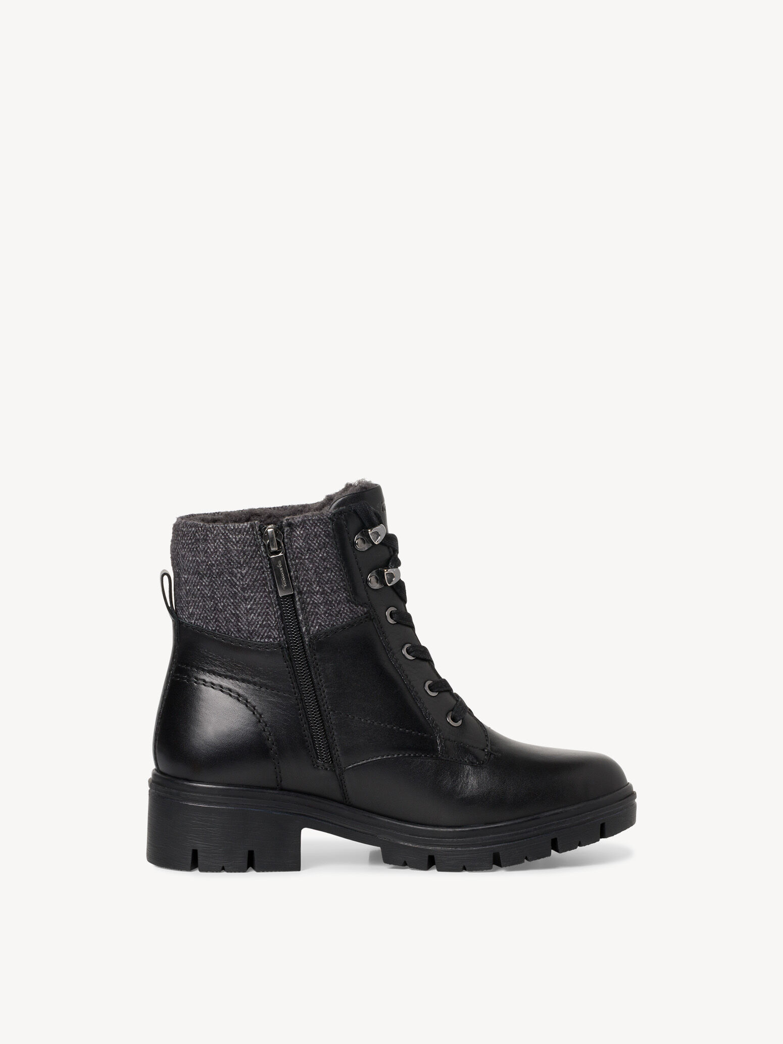 Bottine en cuir - noir