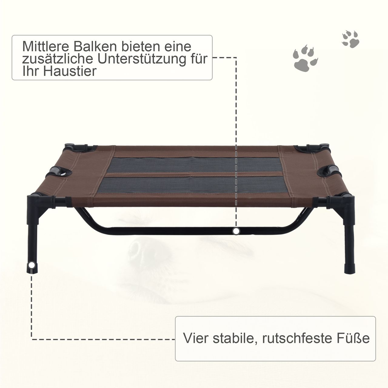 PawHut Hundeliege outdoor Hundebett Katzenbett Hundesofa Hunde Schlafplatz