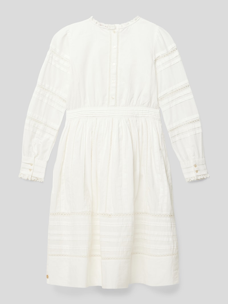 Kleid mit Spitzenbesatz in offwhite