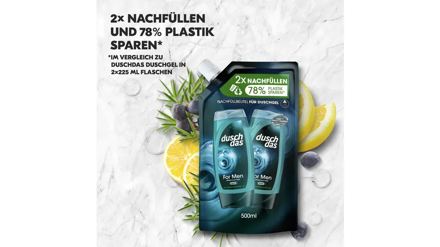 Duschdas Duschgel For Men Nachfüllbeutel 500 ml