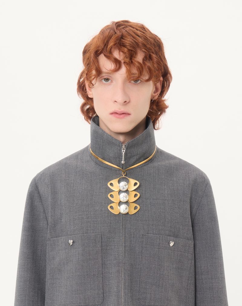 Valentino Mouliné uldskjortejakke