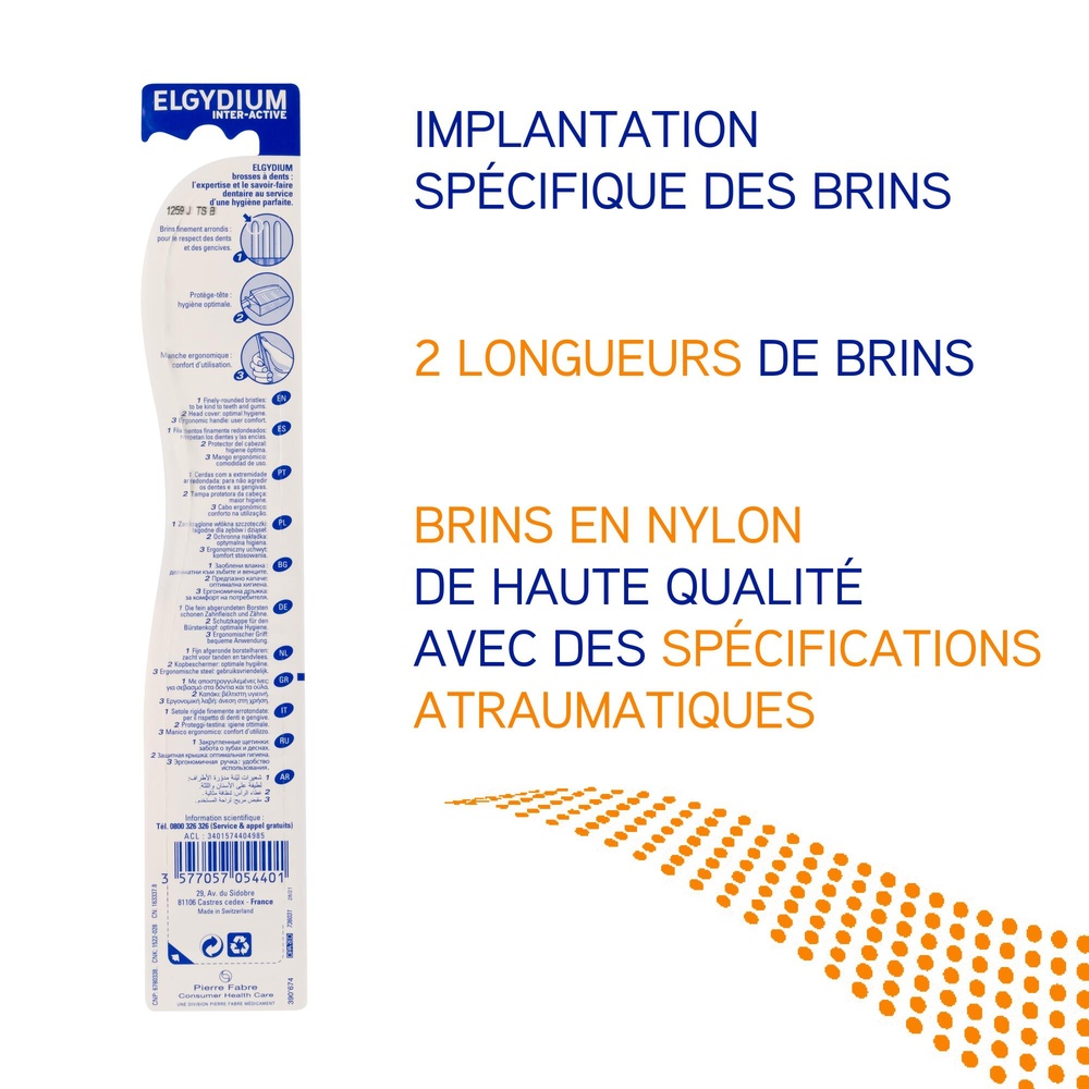 Oral Care ELGYDIUM Inter Active Souple Brosse à dents