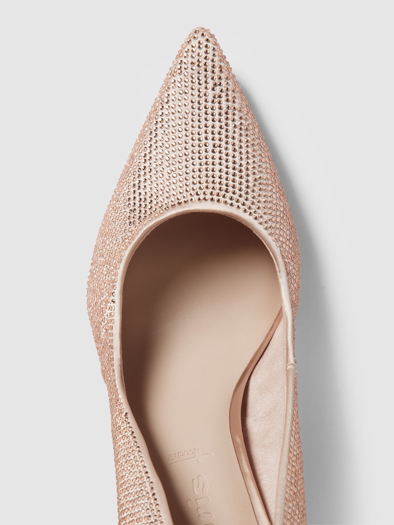 Pumps mit Zierbesatz in gold