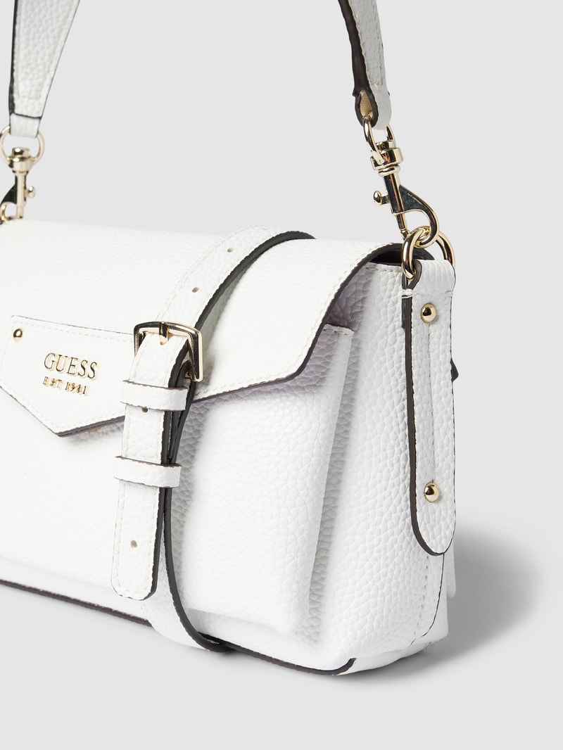 Handtasche mit Label-Details Modell 'BRENTON' in weiß