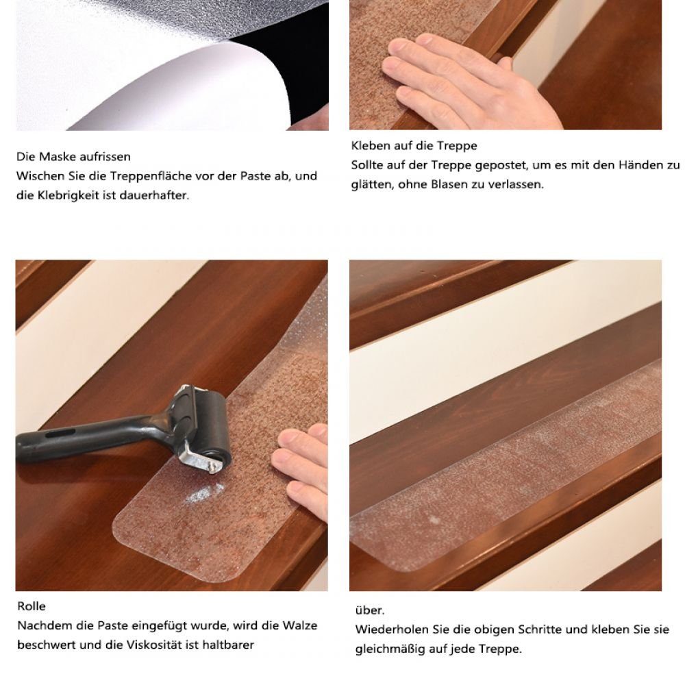 Stufenmatte Antirutsch streifen rutschfest Stufenmatten Transparent Matten, Zeaicos