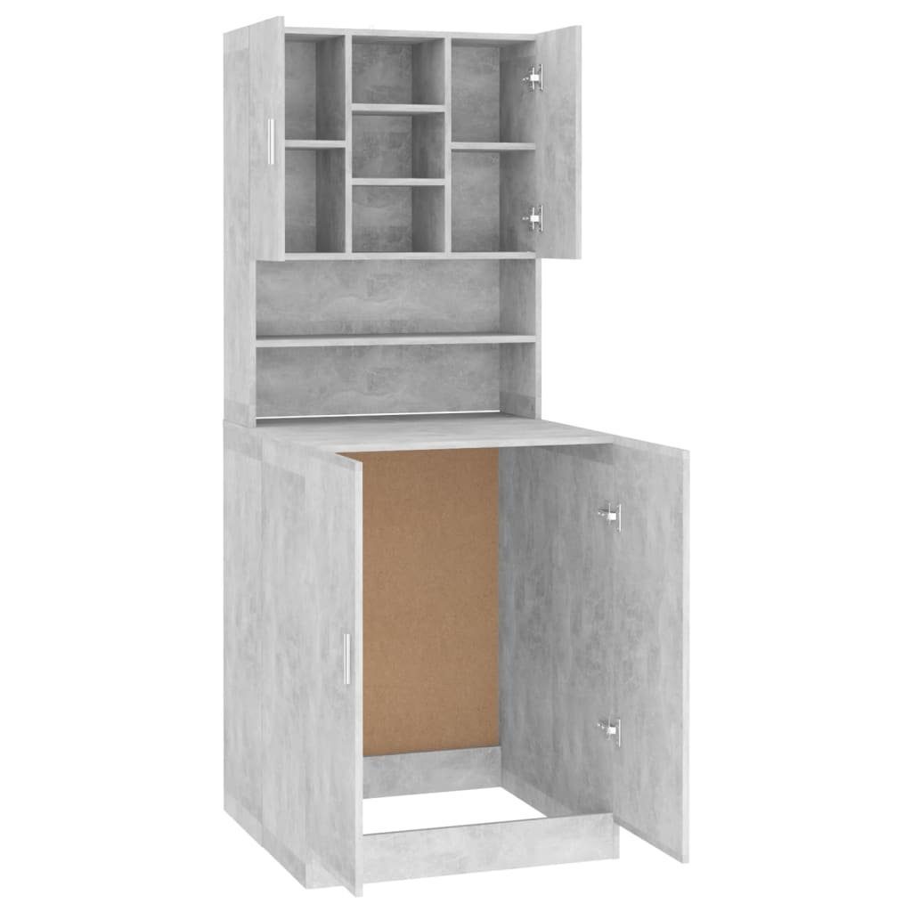 vidaXL Waschmaschinenumbauschrank Waschmaschinenschrank Weiß 71 x 71,5 x 181,5 cm Holzwerkstoff