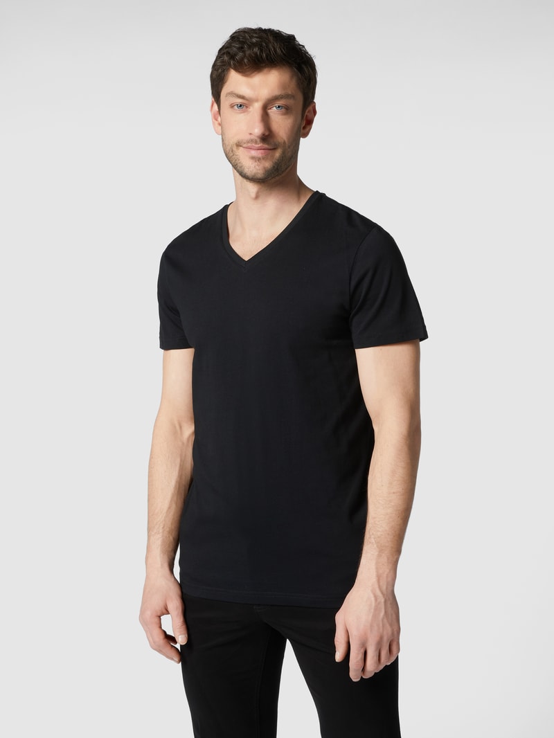 T-Shirt aus Bio-Baumwolle im 2er-Pack in schwarz