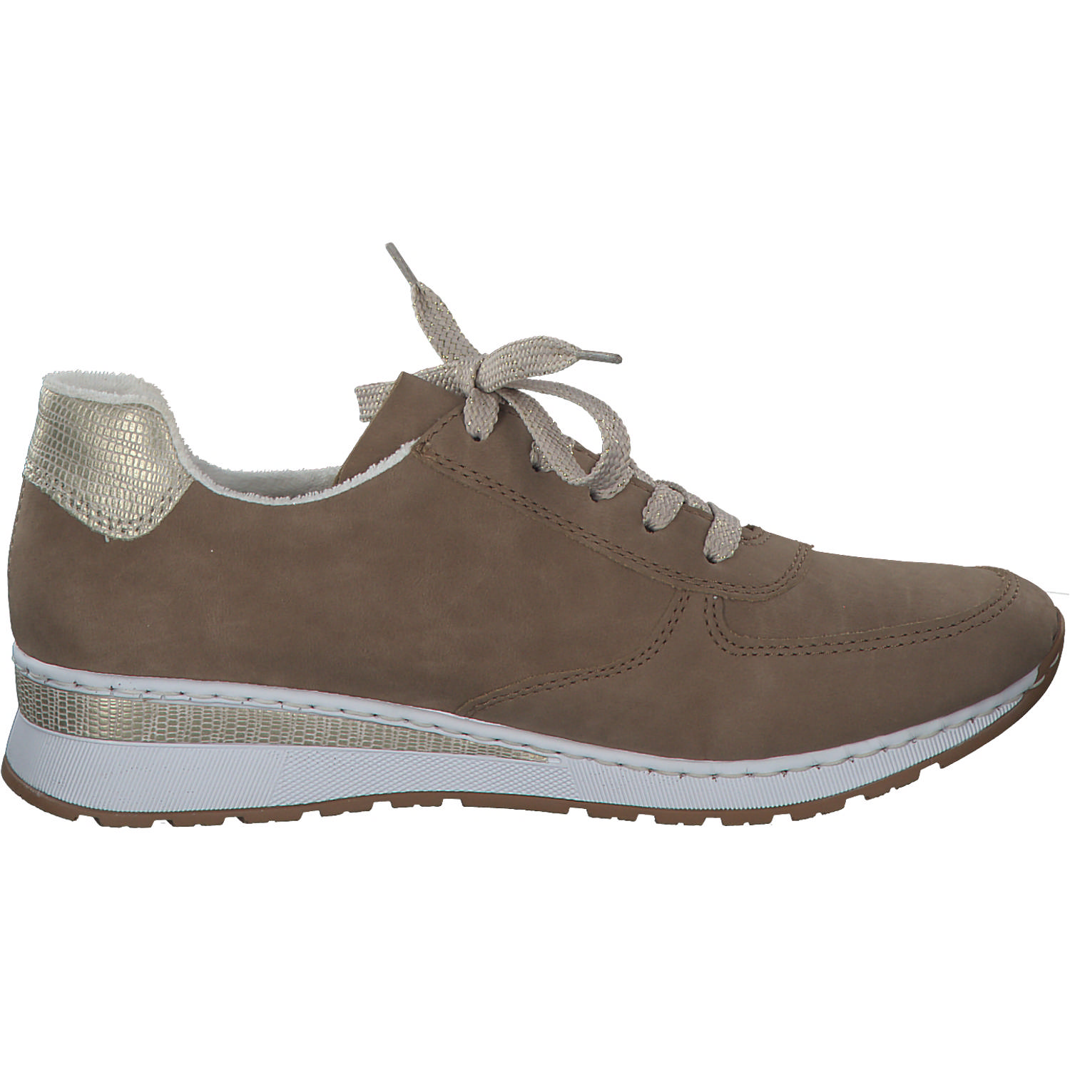 Rieker 54420, Schnürschuhe, Damen, shell/lightgold