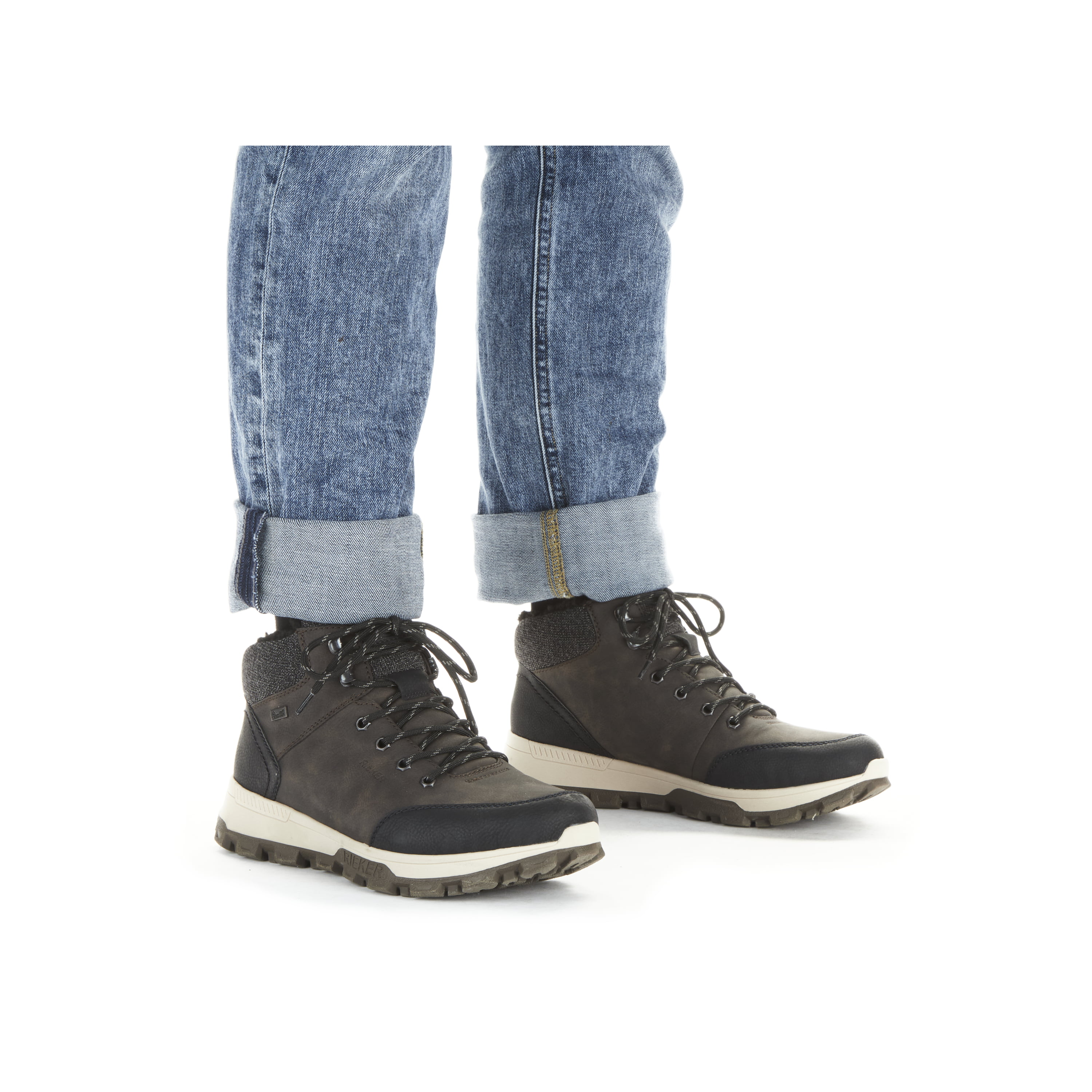 Rieker Herren Schnürstiefel kaffeebraun